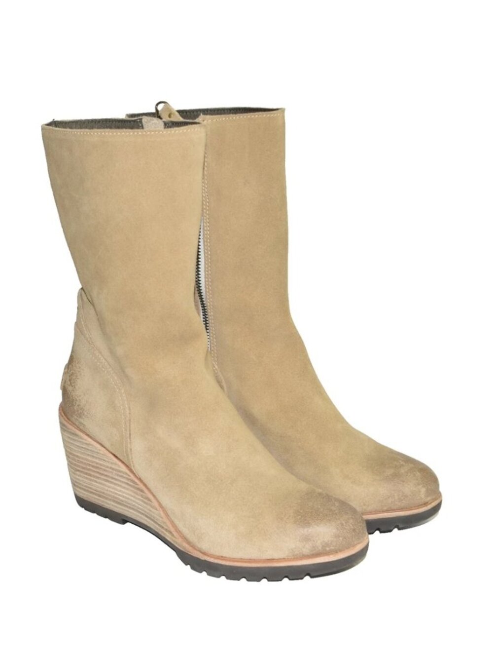 New Sorel After Hours Mid Boot Beach Tan Waterproof Suede 9.5 NL2563 DD20